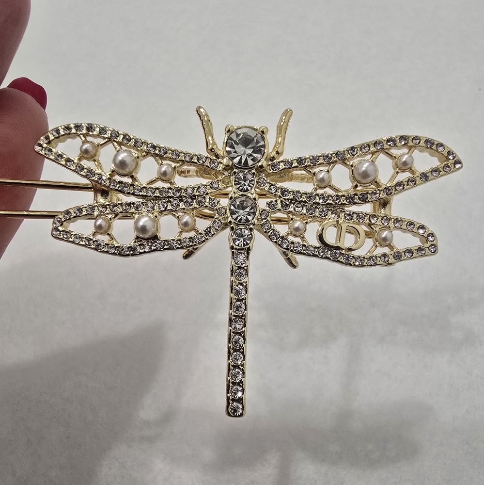 Dior Dragonfly Crystal Hair Clip - Picture 6 of 12